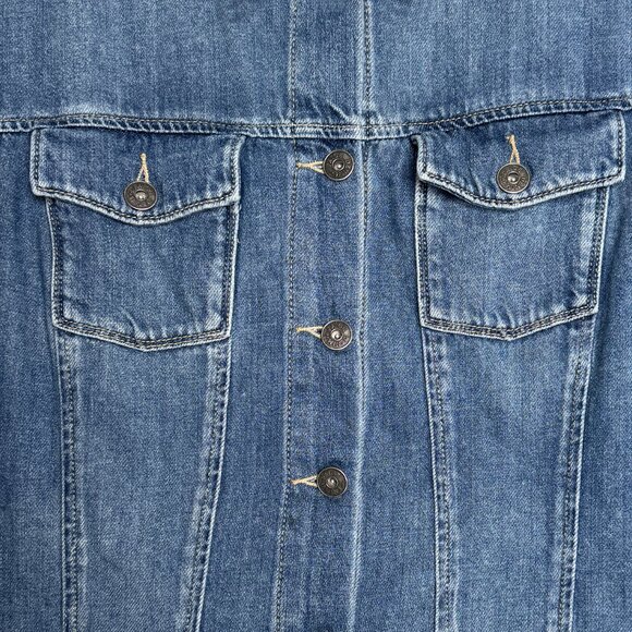 PAIGE AVELINE DISTRESSED DENIM JACKET FALL SOFT CHIC MEDIUM - Picture 10 of 10